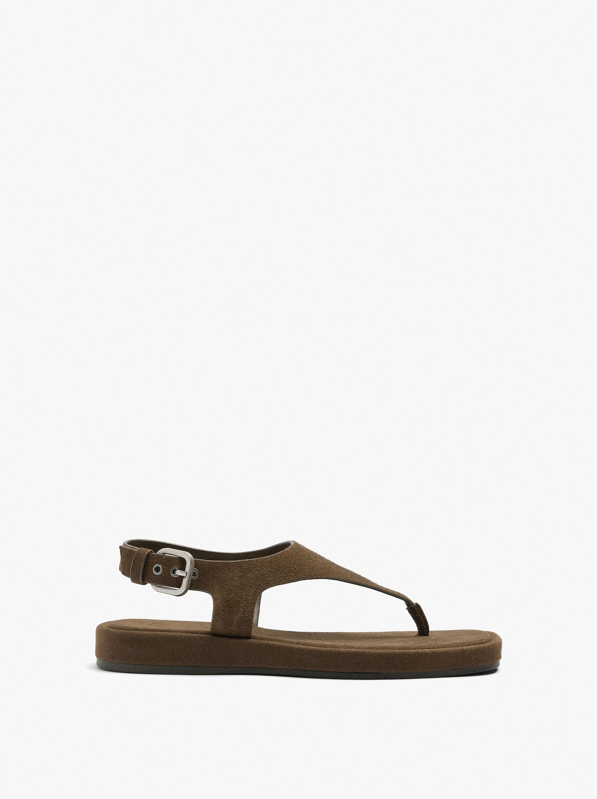 Sandalias De Piel Con Plataforma