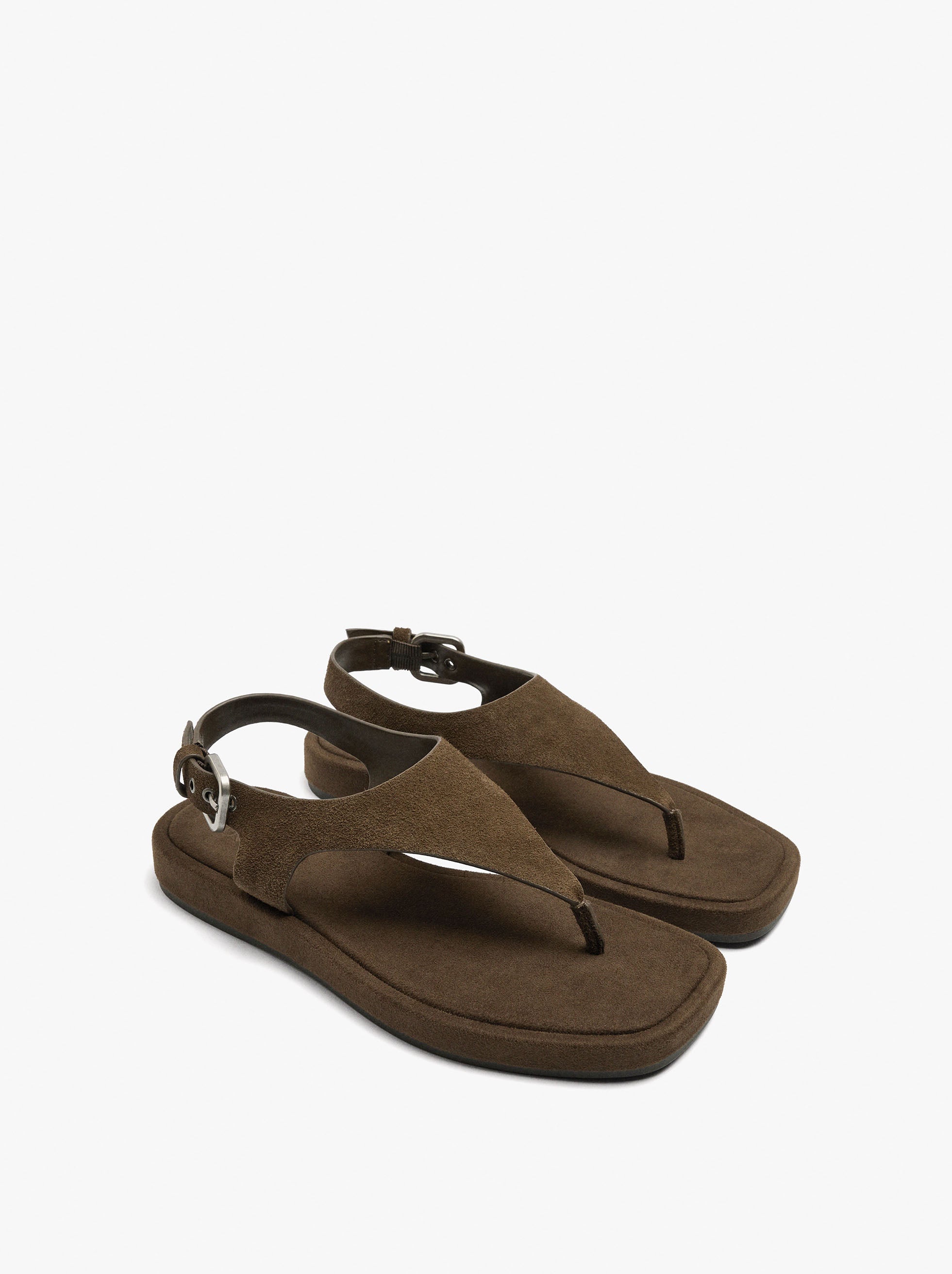 Sandalias De Piel Con Plataforma