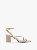 Sandalias Monocromáticas De Tacón Ancho