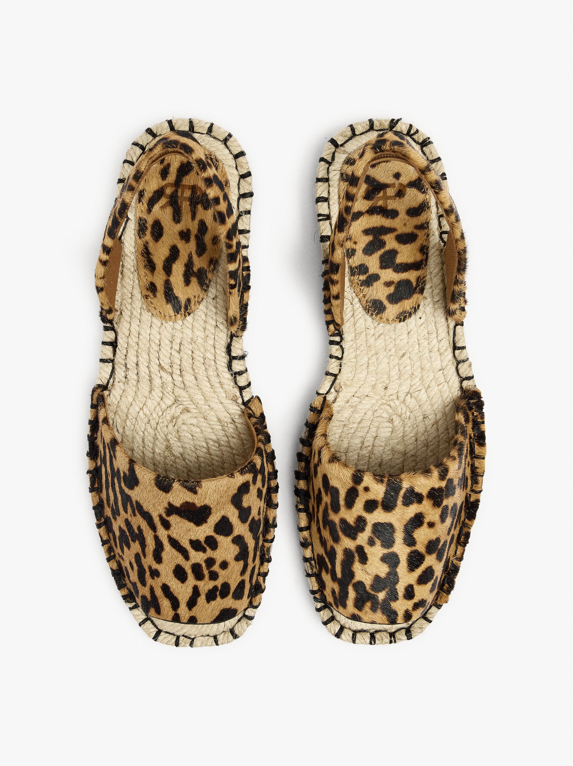 Alpercatas De Piel Estampado Animal