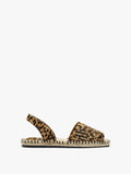 Alpercatas De Piel Estampado Animal