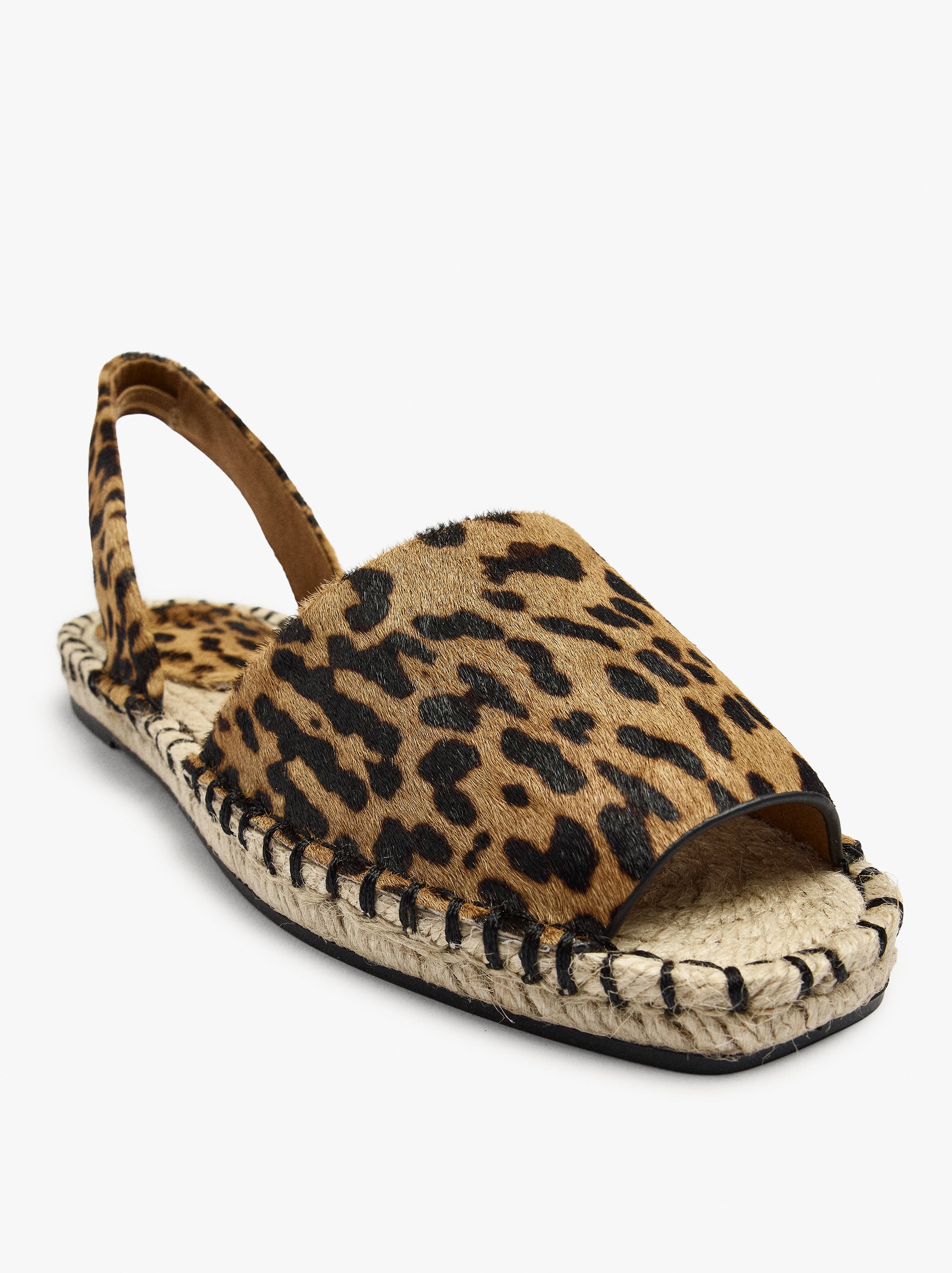 Alpercatas De Piel Estampado Animal