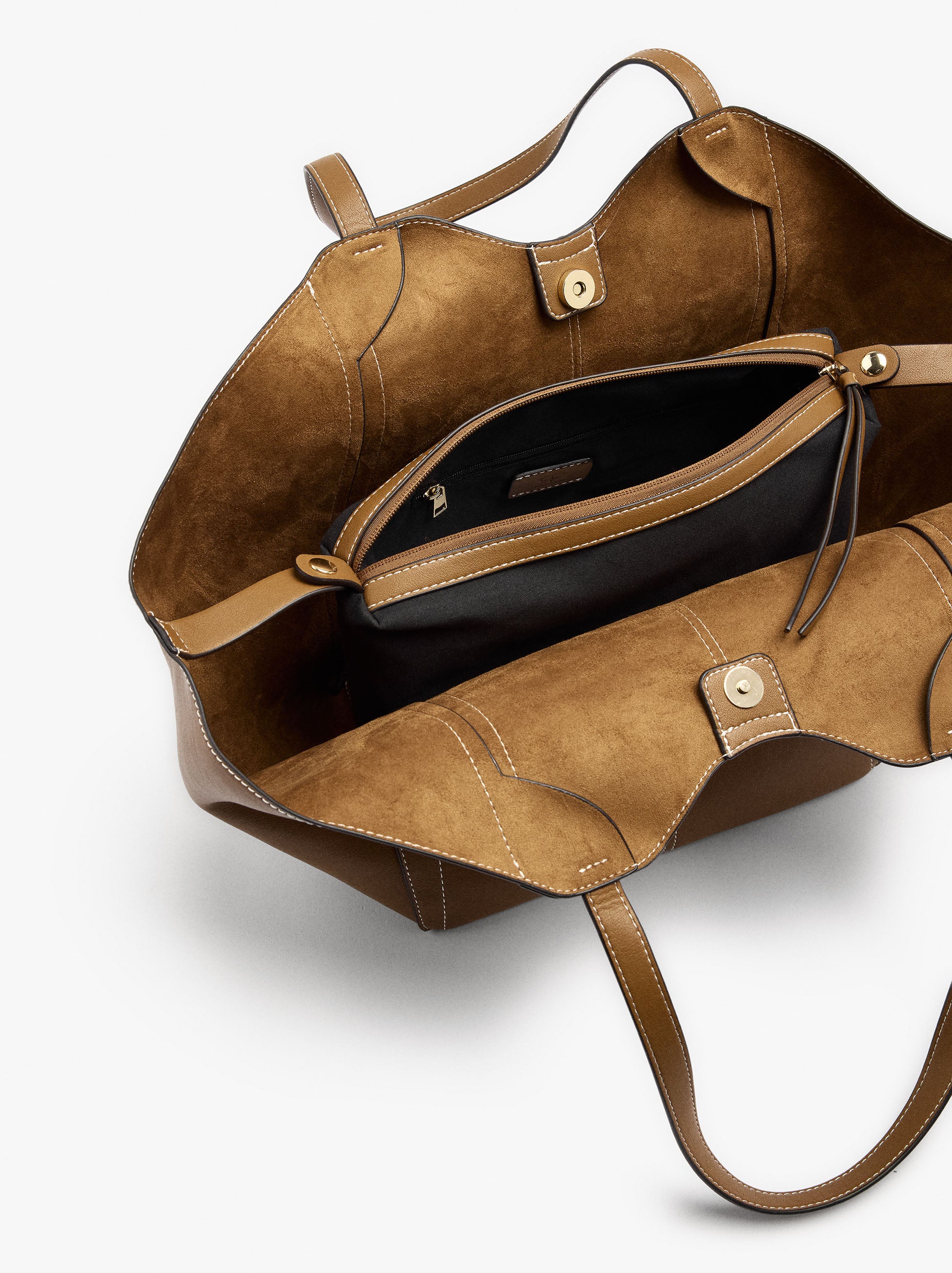 Bolso Shopper Con Bolsa Extraíble