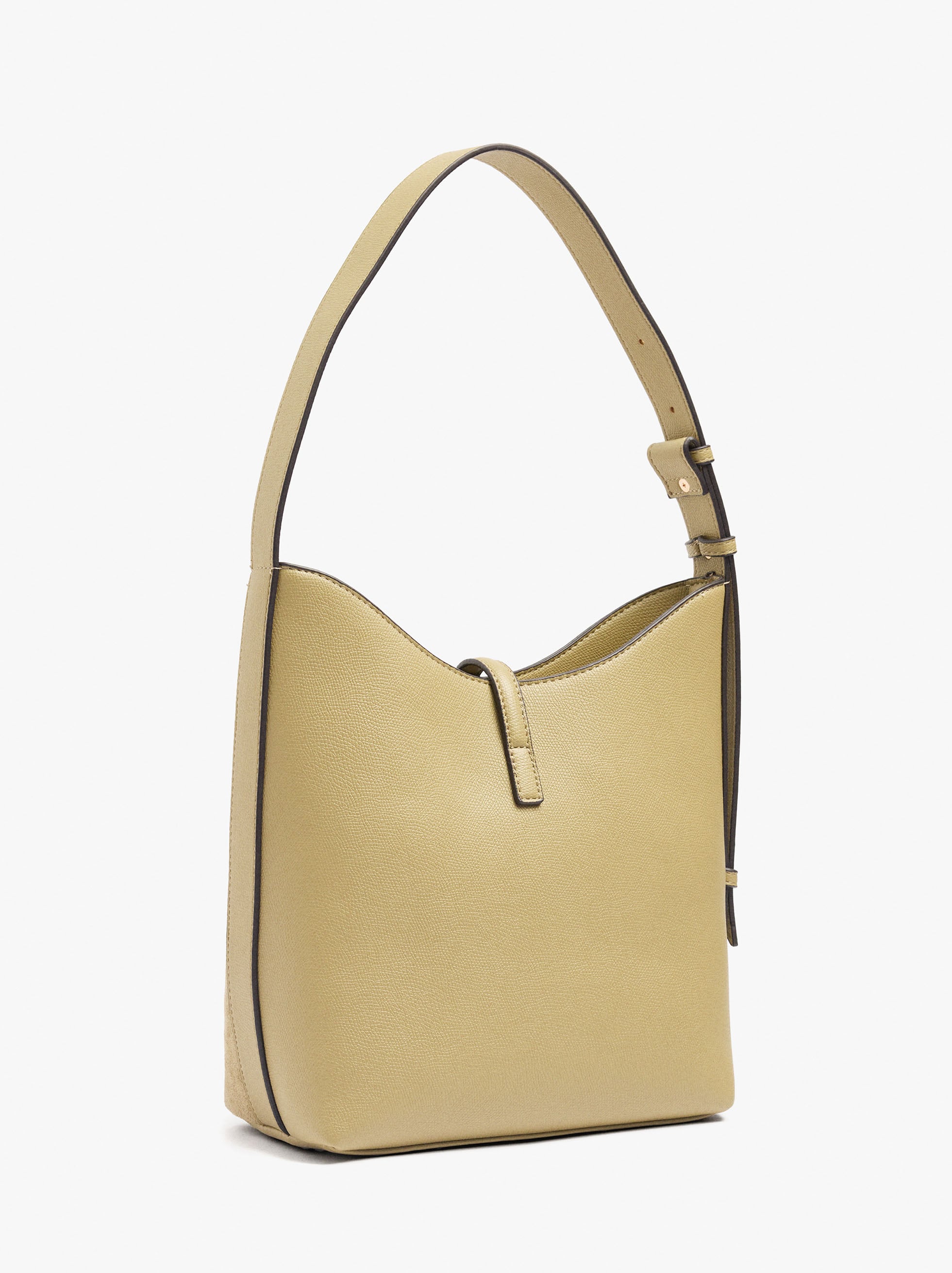 Bolso De Hombro Efecto Piel
