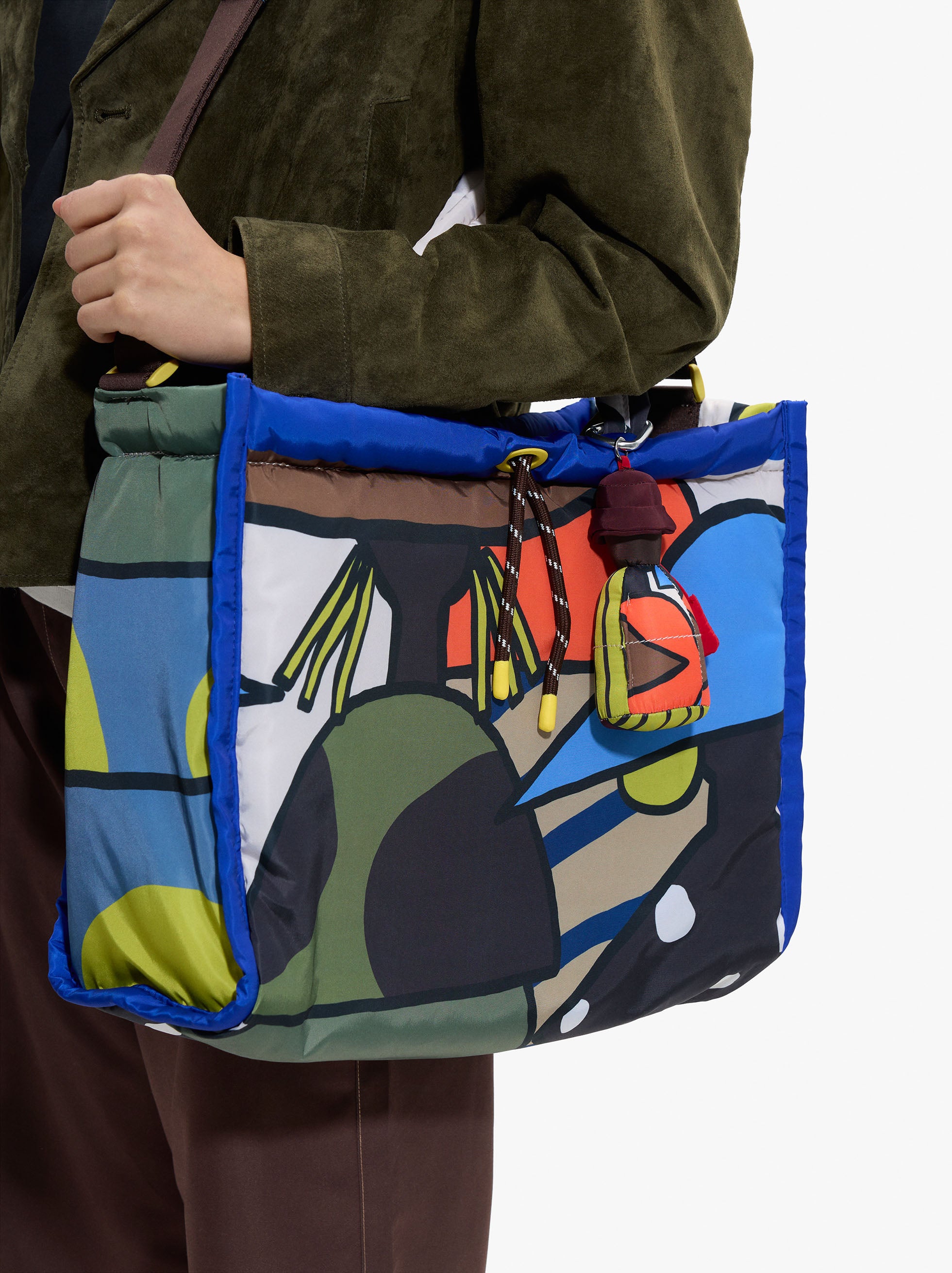 Bolso Shopper Estampado De Nylon