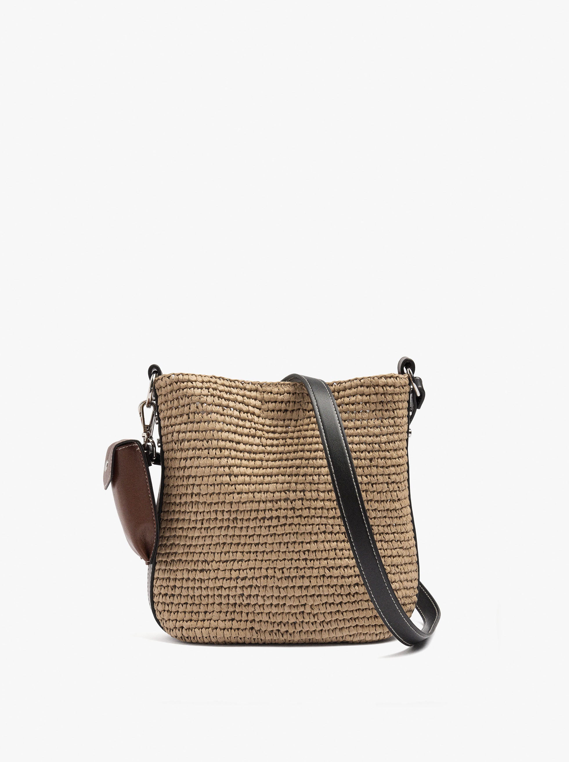 Bolso Bombonera Efecto Rafia Con Penduro M