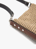 Bolso Bombonera Efecto Rafia Con Penduro M