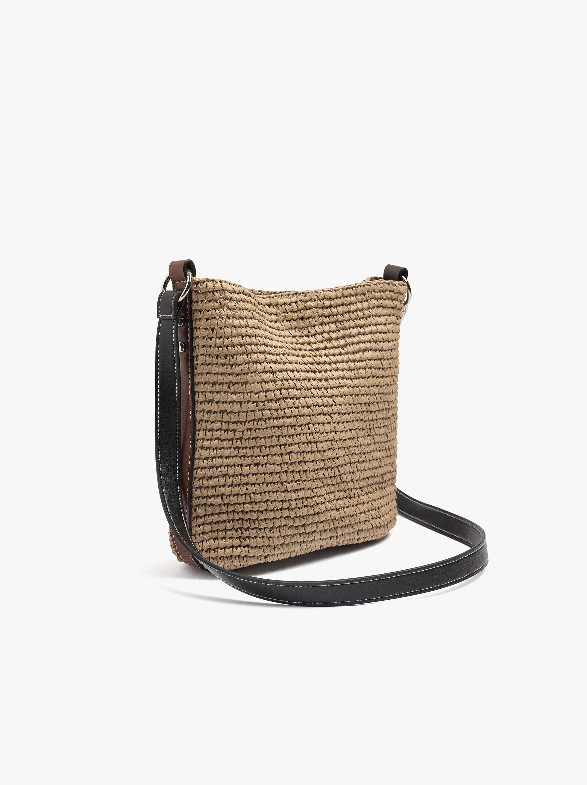 Bolso Bombonera Efecto Rafia Con Penduro M