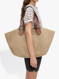 Bolso Shopper Efecto Rafia Con Bolsa Removible