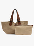 Bolso Shopper Efecto Rafia Con Bolsa Removible