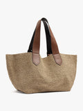 Bolso Shopper Efecto Rafia Con Bolsa Removible