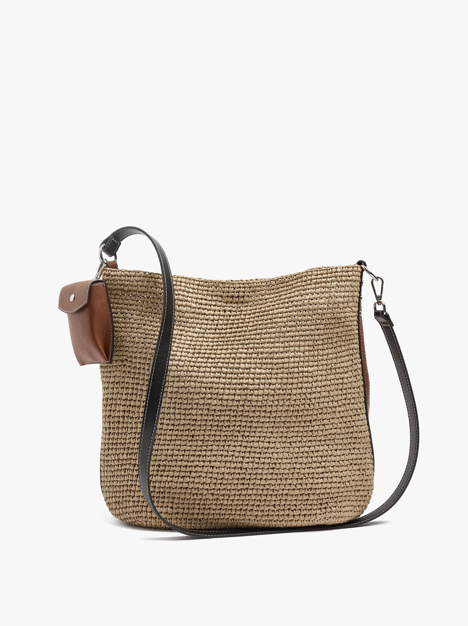 Bolso Bombonera Efecto Rafia Con Penduro L