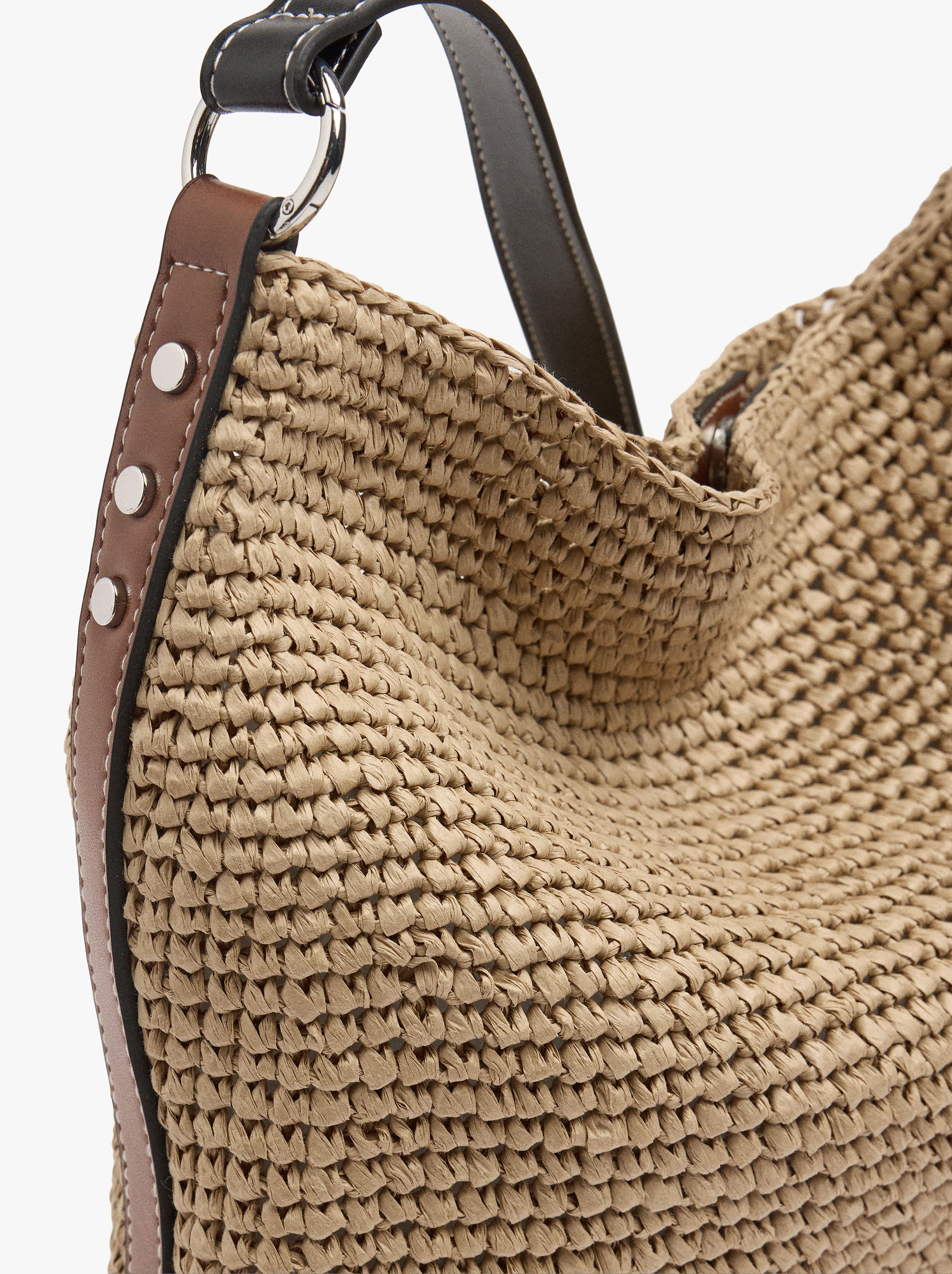 Bolso Bombonera Efecto Rafia Con Penduro L