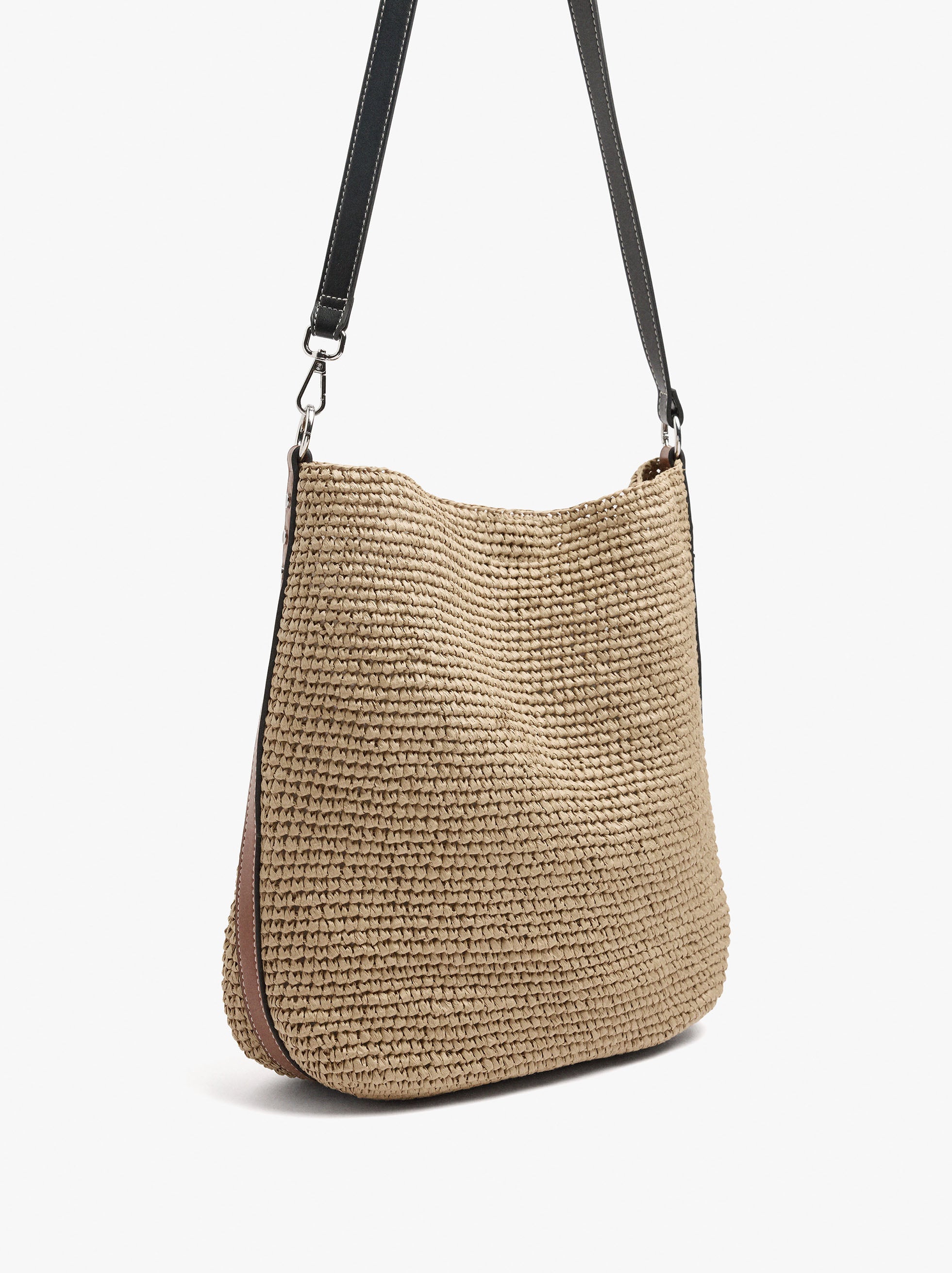 Bolso Bombonera Efecto Rafia Con Penduro L