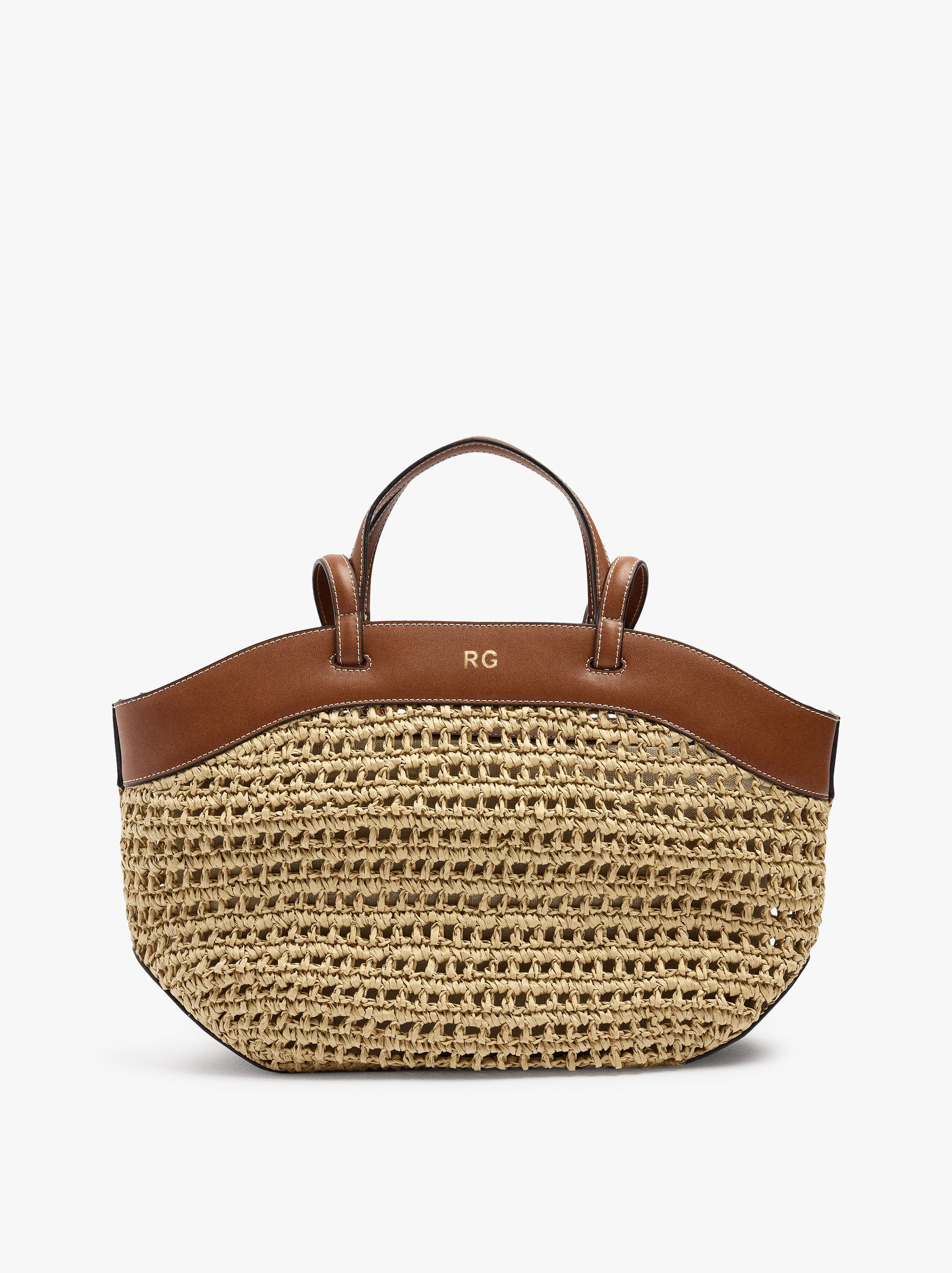 Bolso Shopper Efecto Rafia Con Bolsa Removible