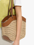 Bolso Shopper Efecto Rafia Con Bolsa Removible