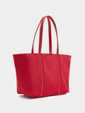 Bolso Shopper De Nylon Con Colgante