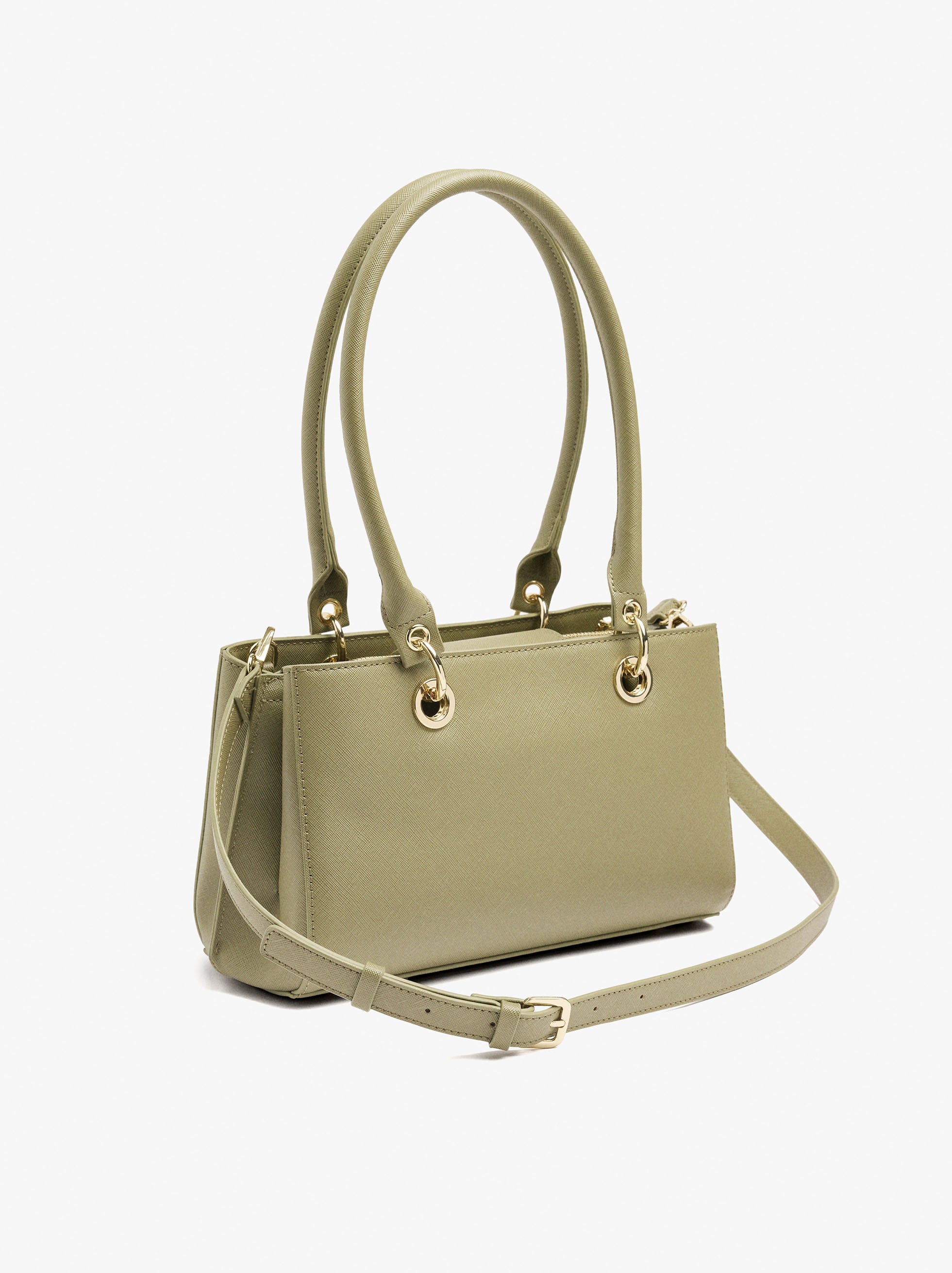 Bolso De Hombro Con Textura Y Colgante