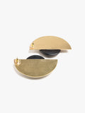 Pendientes Maxi Semicírculo Con Resina