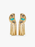 Pendientes Maxi Media Luna Con Piedras