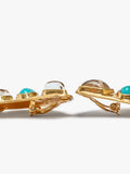 Pendientes Maxi Media Luna Con Piedras