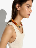 Collar Con Cuentas Efecto Vidrio