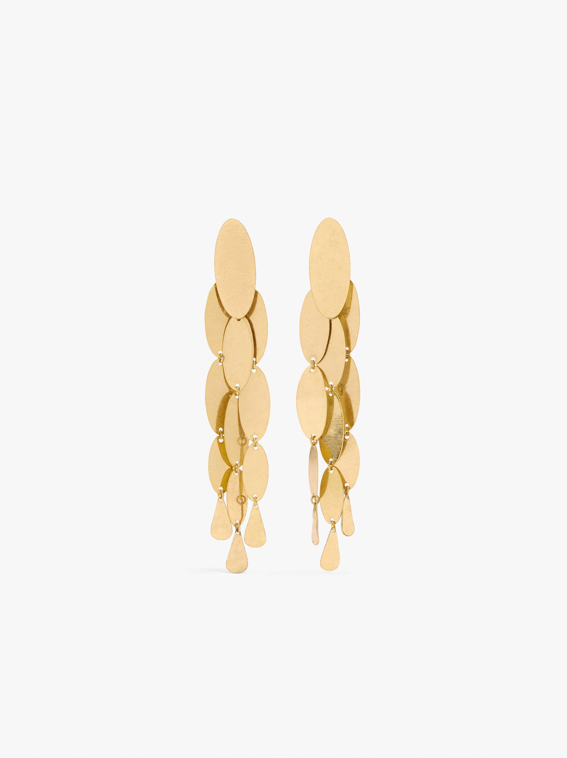 Pendientes Largos Con Formas Ovales