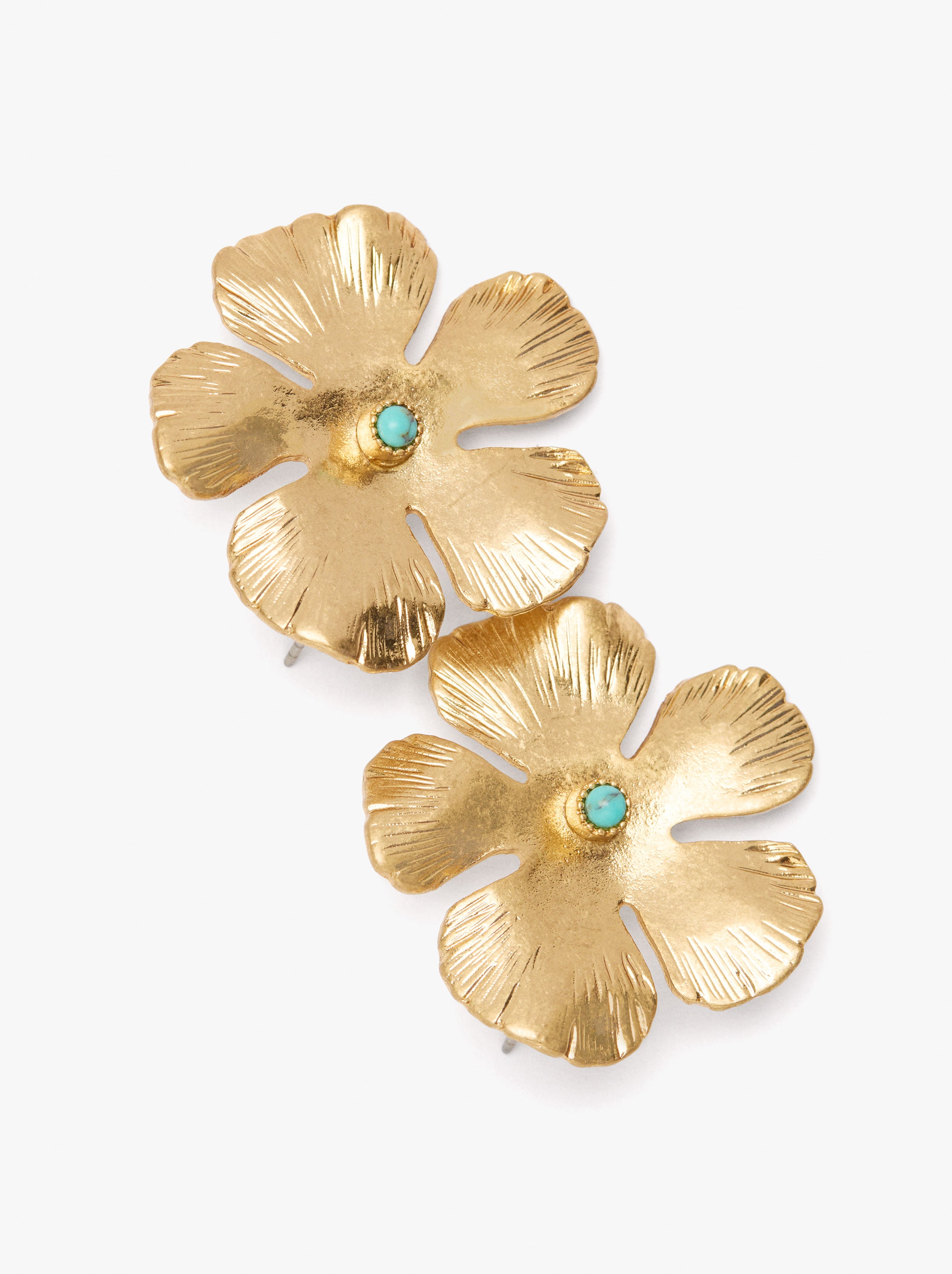Pendientes Maxi Flor Con Piedra