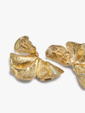 Pendientes Maxi Media Flor Con Relieve