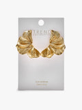 Pendientes Maxi Media Flor Con Relieve