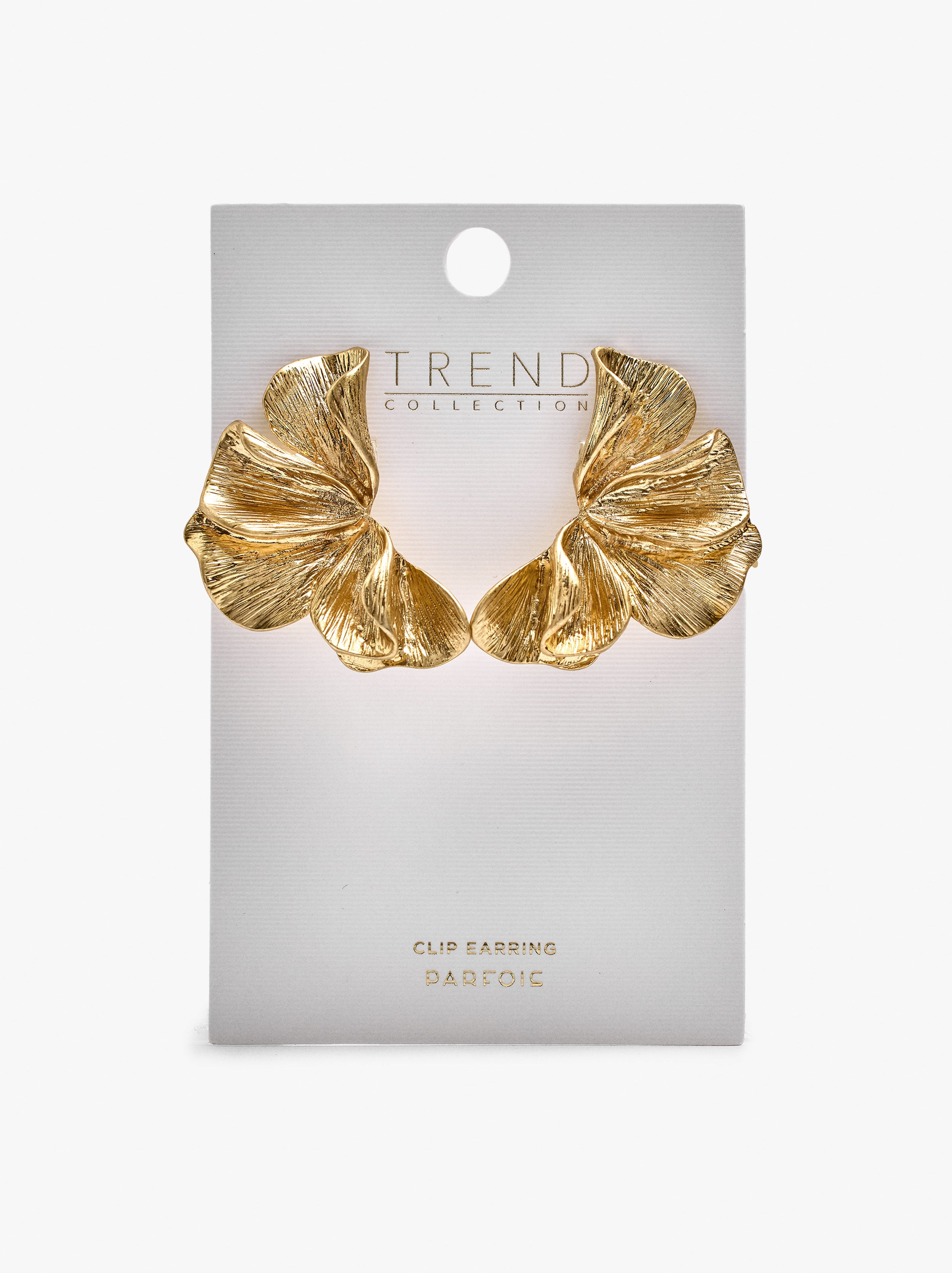 Pendientes Maxi Media Flor Con Relieve