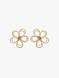 Pendientes Maxi Con Flor Doble