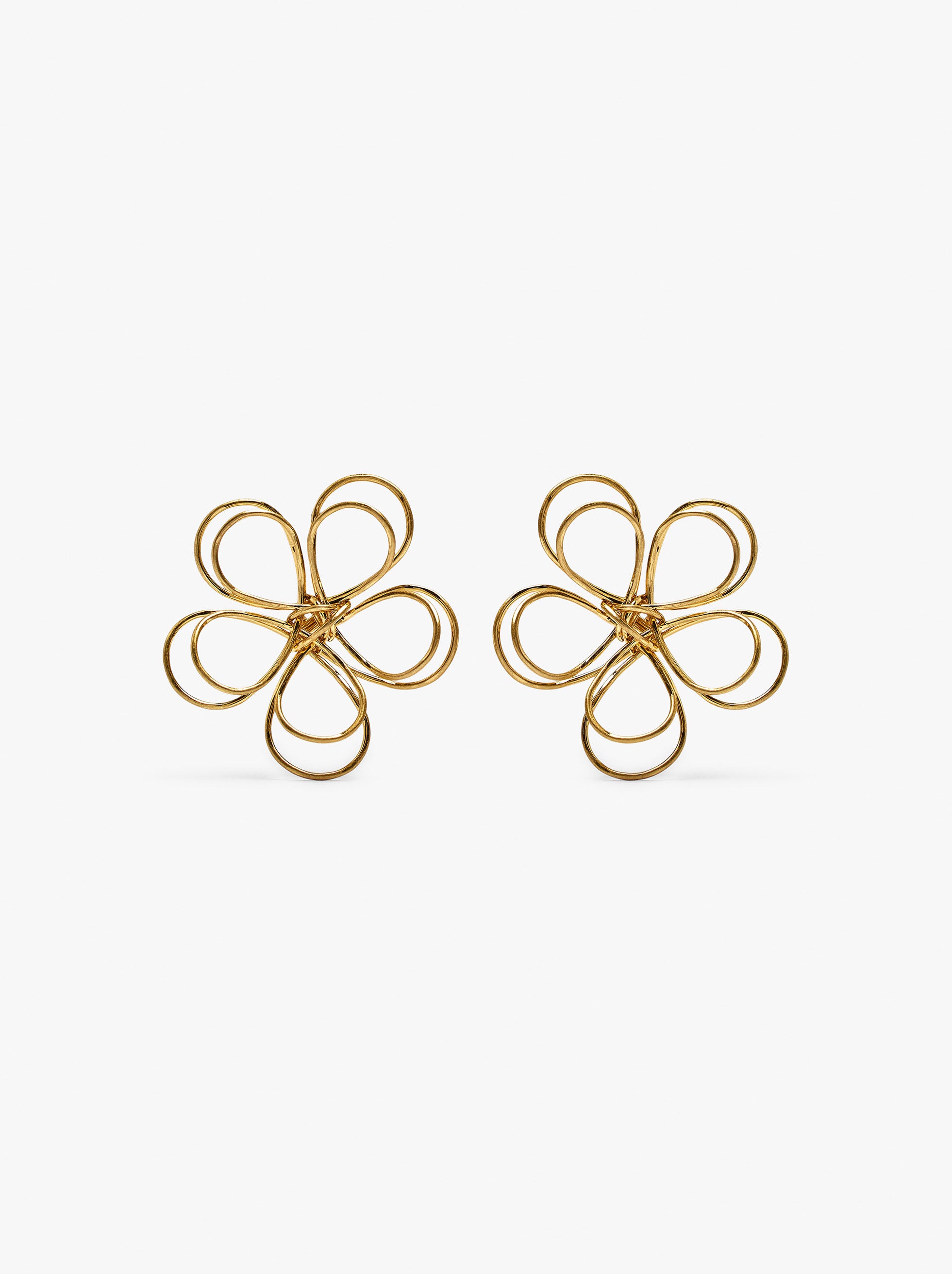 Pendientes Maxi Con Flor Doble