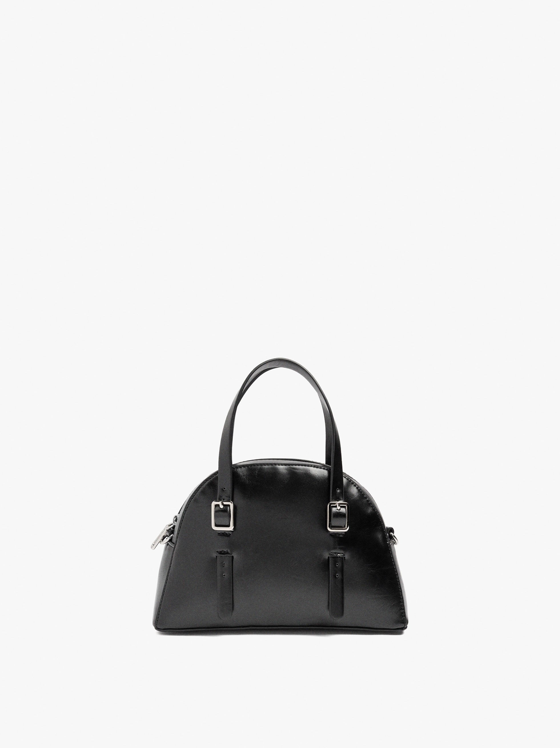 Bolso Tote Redondeado Con Bandolera