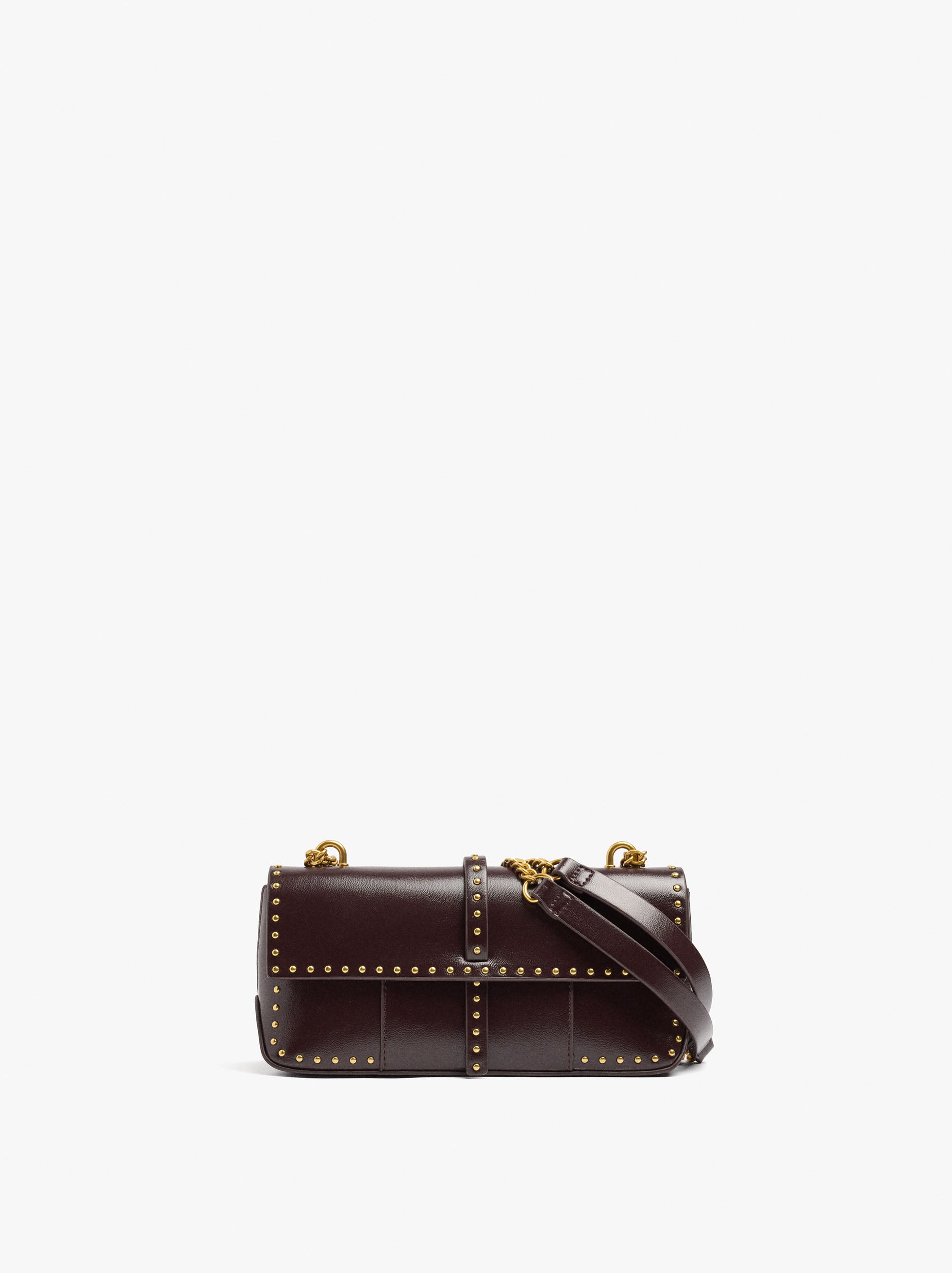 Bolso De Hombro Con Solapa Y Tachuelas