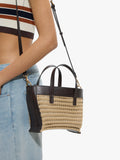 Bolso Tote Efecto Rafia Con Bandolera