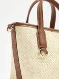 Bolso Tote Efecto Rafia Con Bandolera