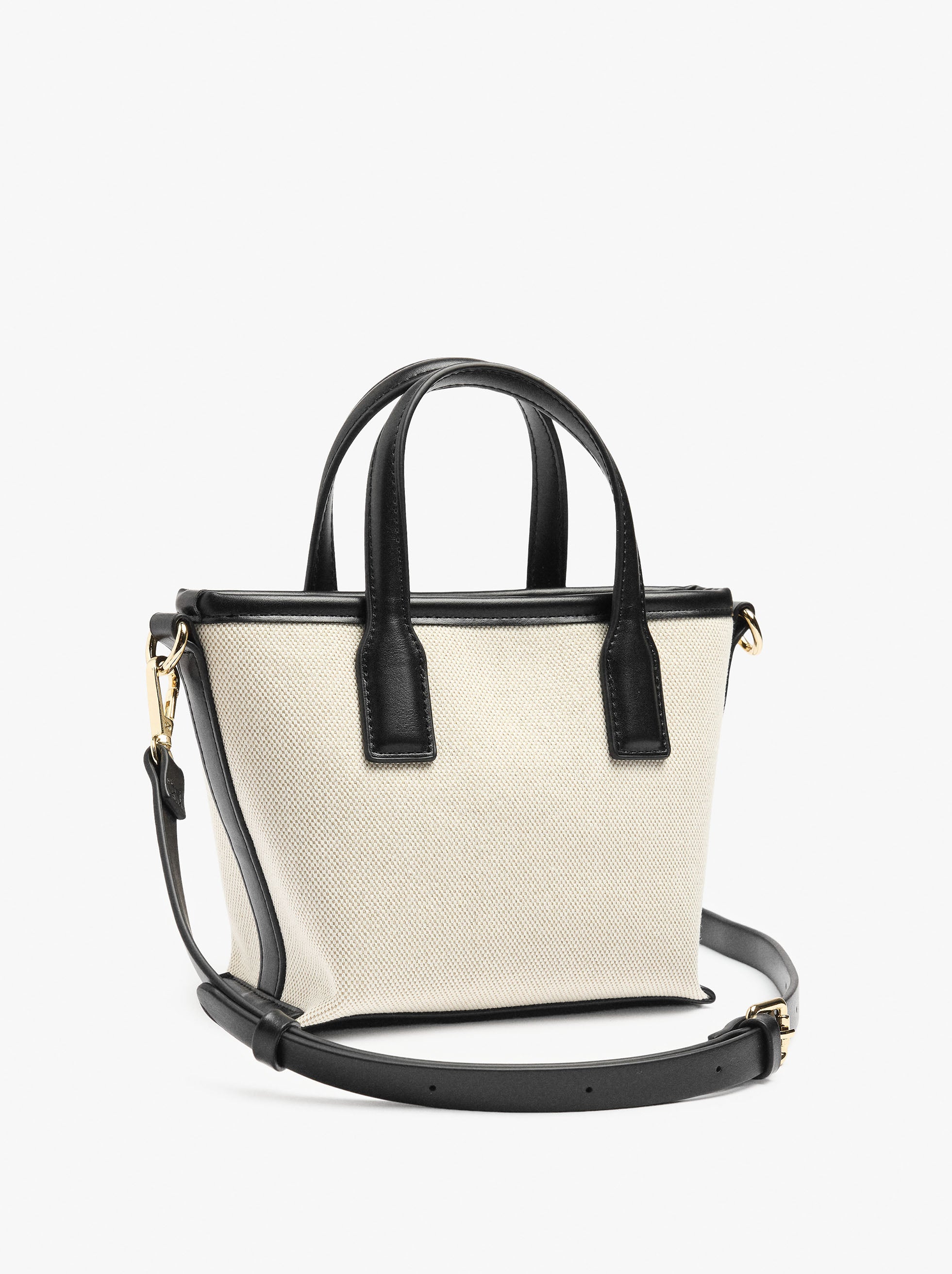 Bolso Tote Efecto Rafia Con Bandolera