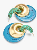 Pendientes Redondos Con Resina