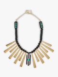 Collar Corto Con Cuentas Y Barras