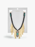 Collar Corto Con Cuentas Y Barras