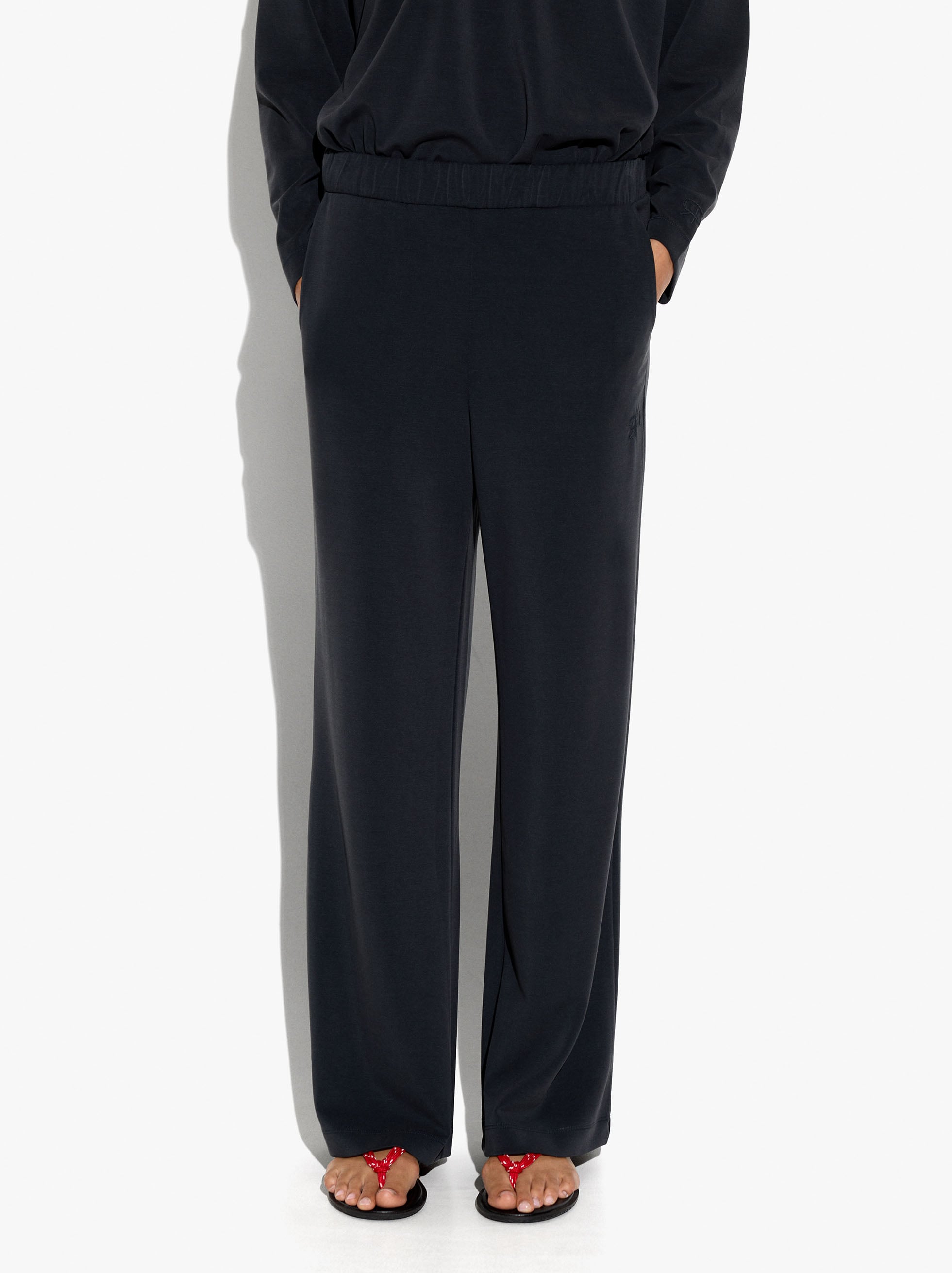 Pantalón Fluido Con Cintura Elástica Tacto Suave