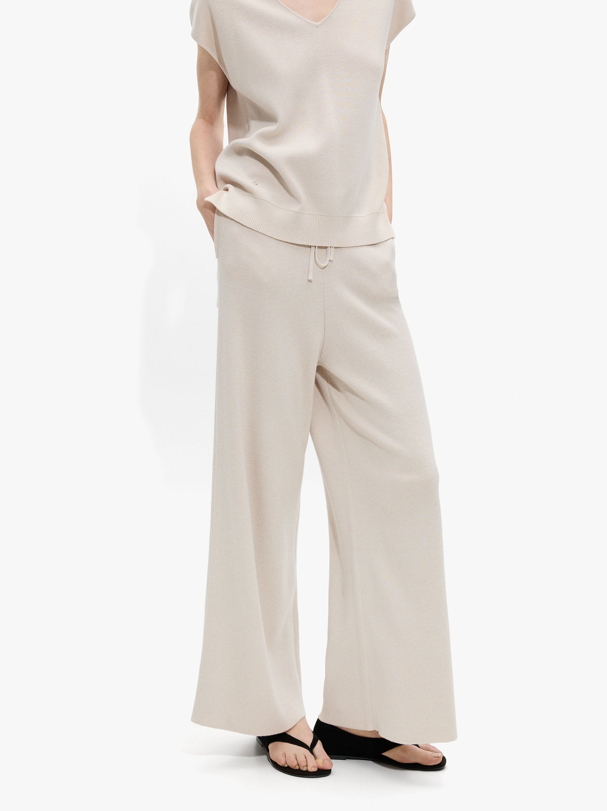 Pantalón De Punto Liso