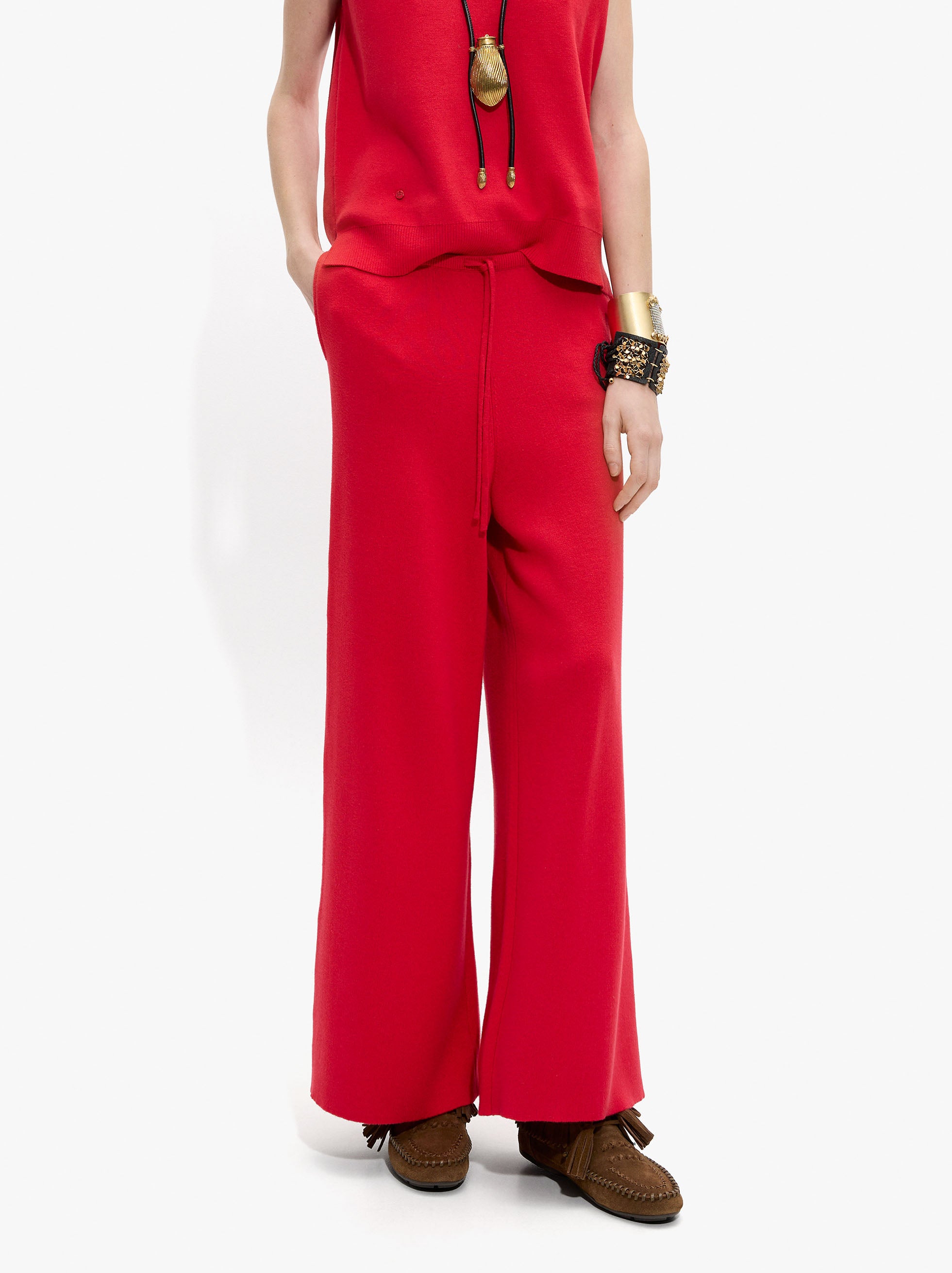 Pantalón De Punto Liso