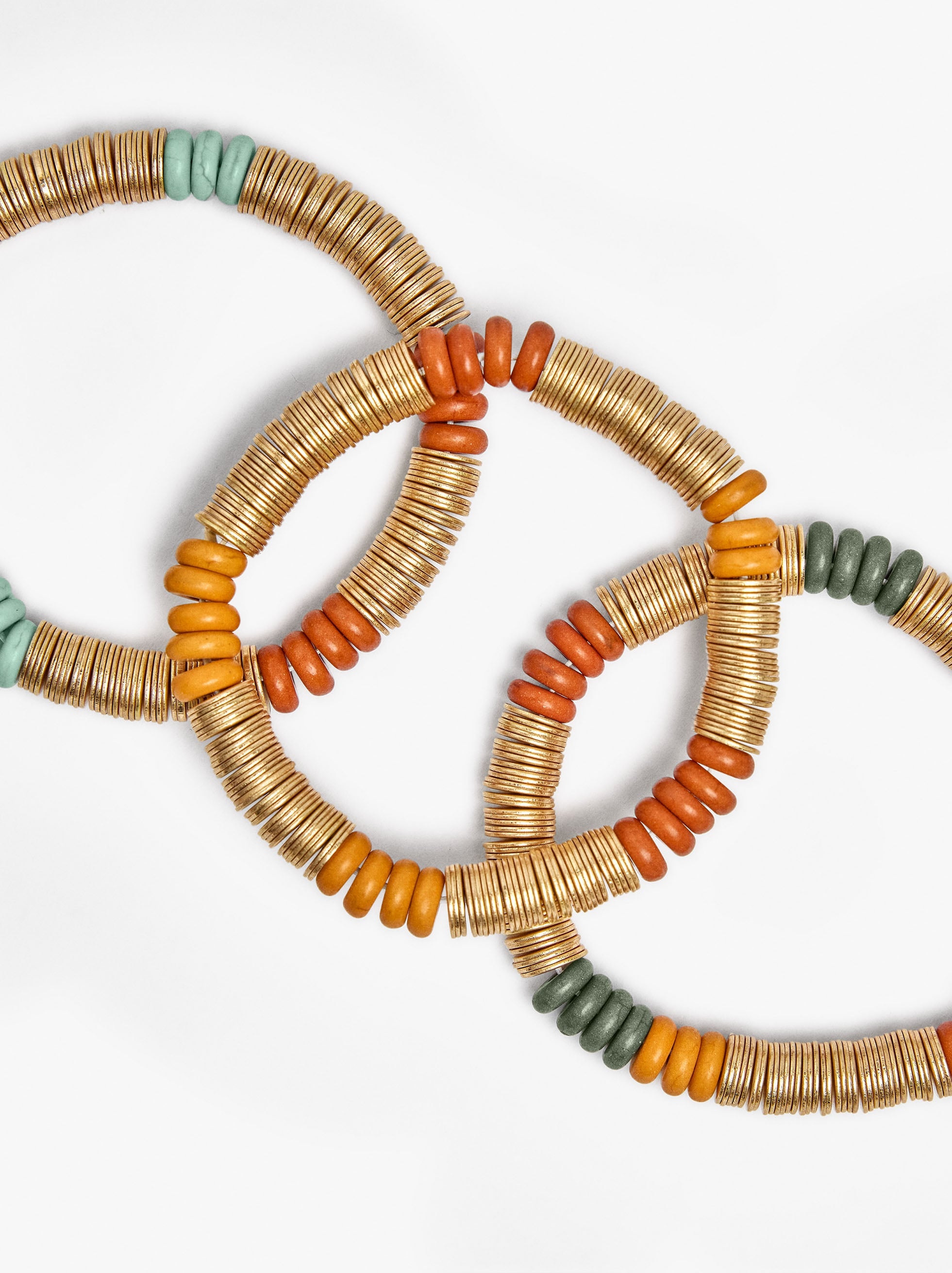 Set De Pulseras Elásticas Cuentas De Piedra