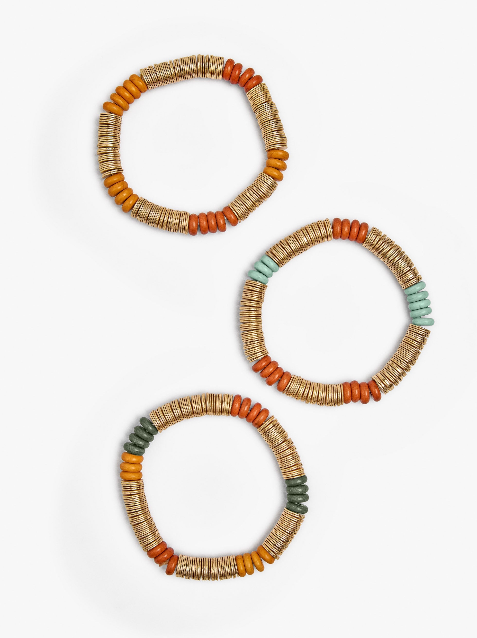 Set De Pulseras Elásticas Cuentas De Piedra