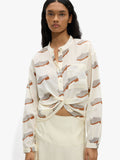 Blusa Con Estampado De Socas 100% Algodón