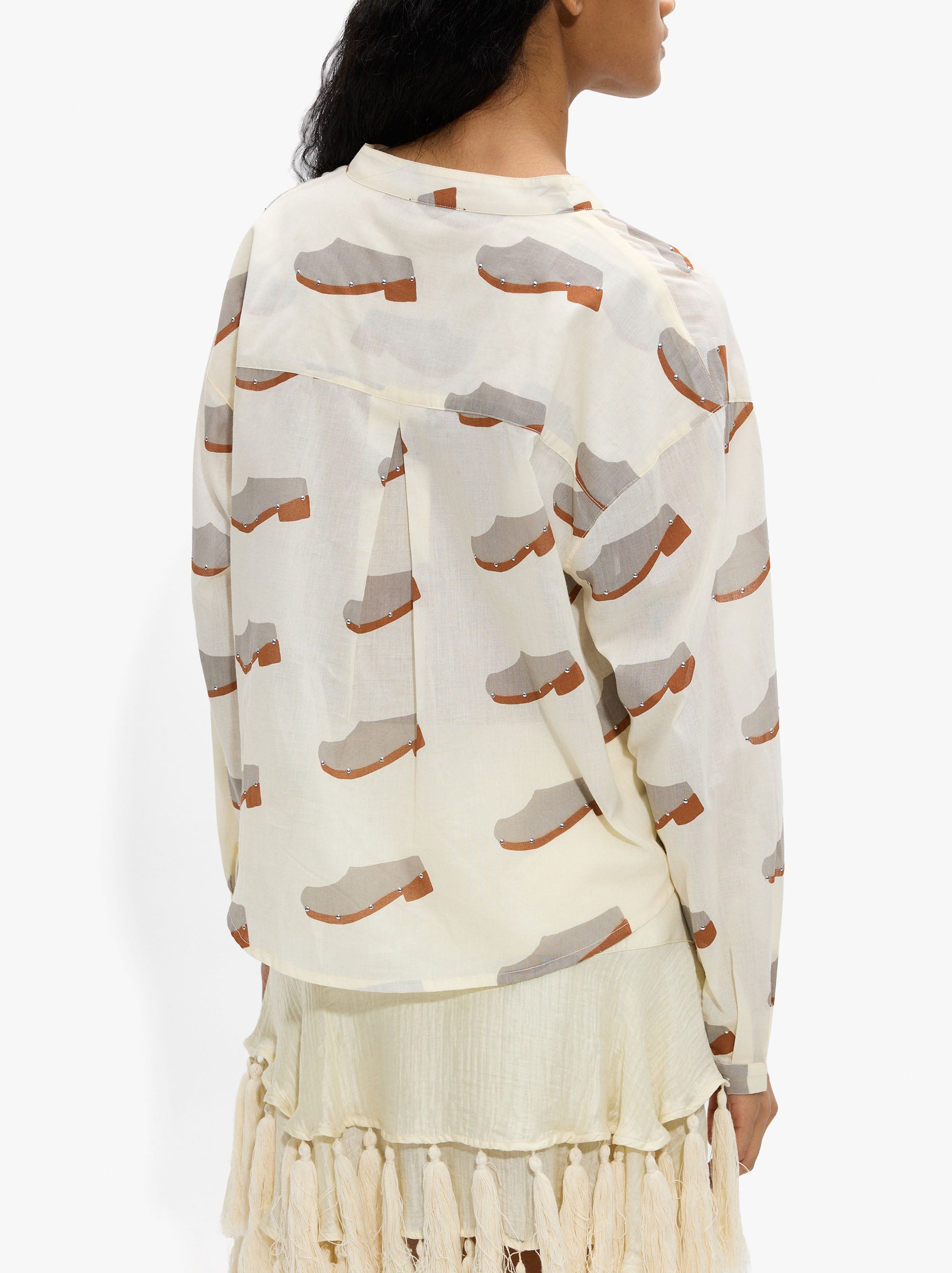 Blusa Con Estampado De Socas 100% Algodón