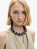 Collar Corto Segmentado Maxi Con Cuentas