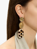 Pendientes Maxi Con Forma Ovalada Largos